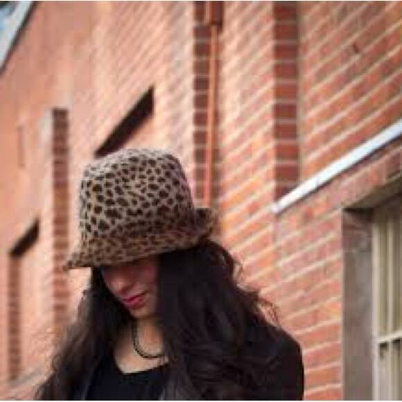 J.crew Albertus Swanepoel For 100% Wool Leopard Print Cloche Hat Fedora main image 6